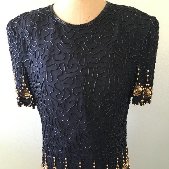 vintage laurence kazar embellished top - Picture 1 of 6